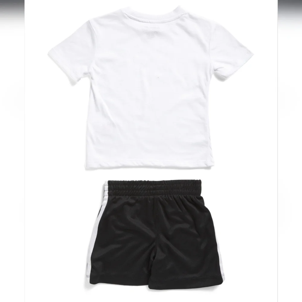 Reebok White Tee and Black Shorts Set Size 6 New